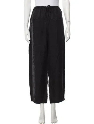 Pre-owned Dissh Linen Pleated Accents Sweatpants In Black