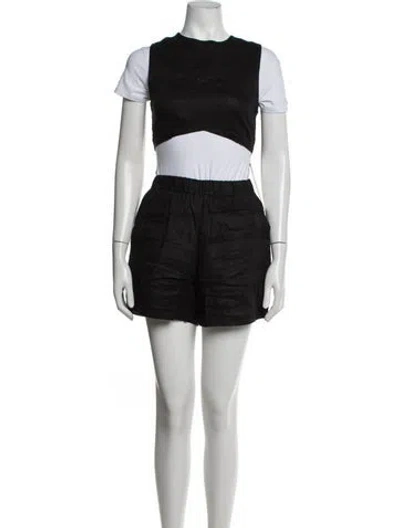Pre-owned Dissh Linen Short Set In Black