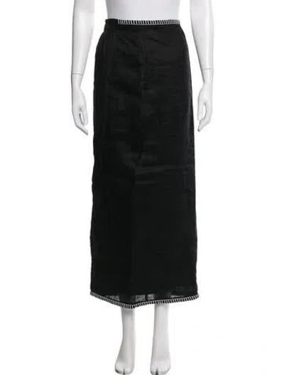 Pre-owned Dissh Linen Skirt In Black
