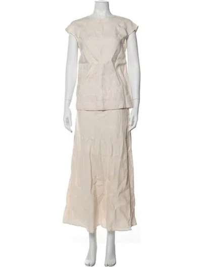 Pre-owned Dissh Linen Skirt Set In Neutrals