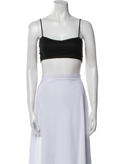 Pre-owned Dissh Linen Square Neckline Crop Top In Neutral