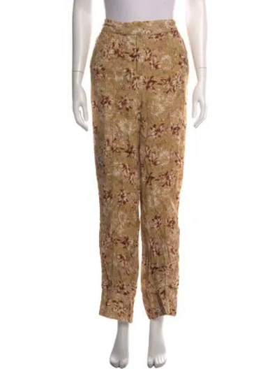 Pre-owned Dissh Linen Straight Leg Pants In Multi