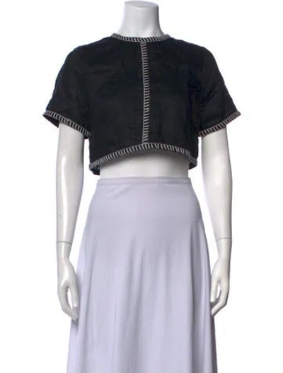 Pre-owned Dissh Linen Top W/ Tags W/ Tags In Black