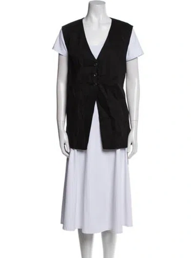 Pre-owned Dissh Linen Vest In Black