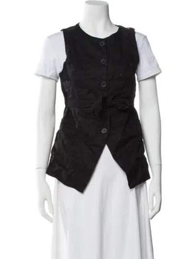 Pre-owned Dissh Linen Vest In Black