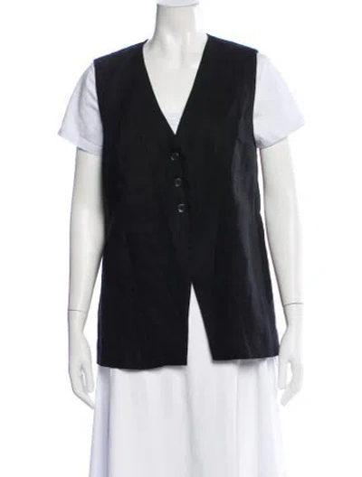 Pre-owned Dissh Linen Vest In Black