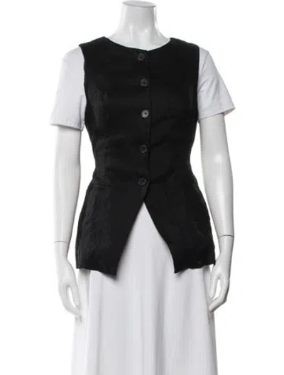 Pre-owned Dissh Linen Vest In Black