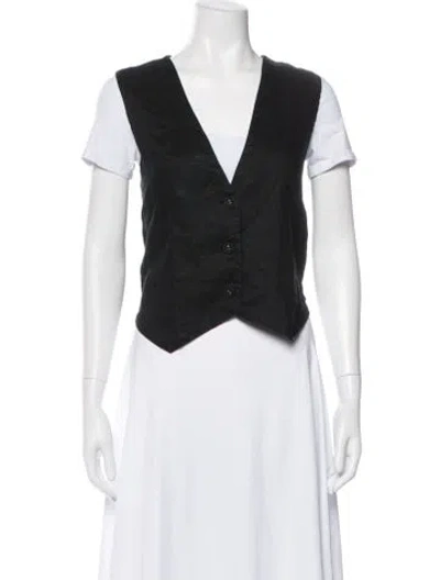 Pre-owned Dissh Linen Vest In Black