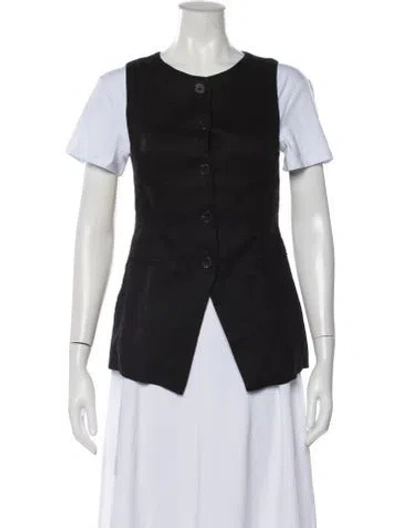 Pre-owned Dissh Linen Vest In Black