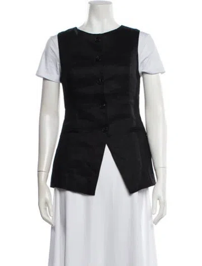 Pre-owned Dissh Linen Vest In Black