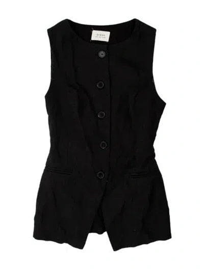 Pre-owned Dissh Linen Vest In Black
