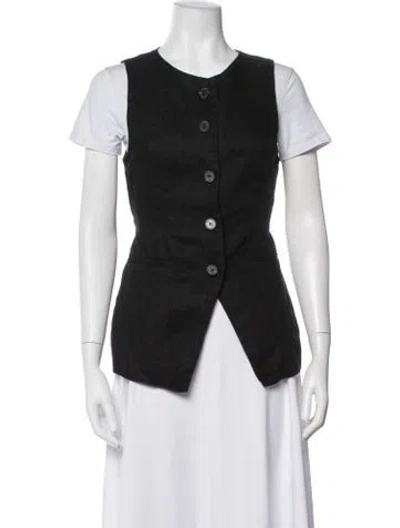 Pre-owned Dissh Linen Vest In Black