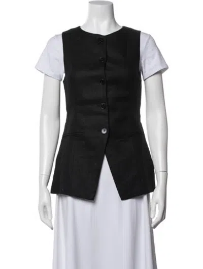 Pre-owned Dissh Linen Vest In Black
