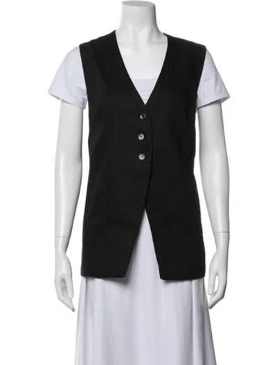 Pre-owned Dissh Linen Vest In Black