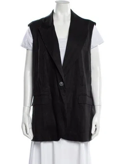 Pre-owned Dissh Linen Vest In Gray