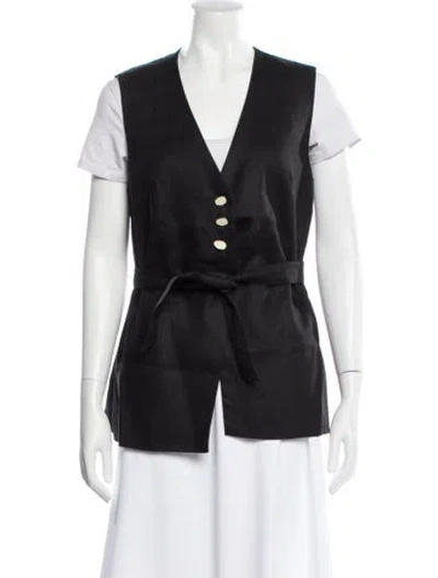 Pre-owned Dissh Linen Vest In Gray
