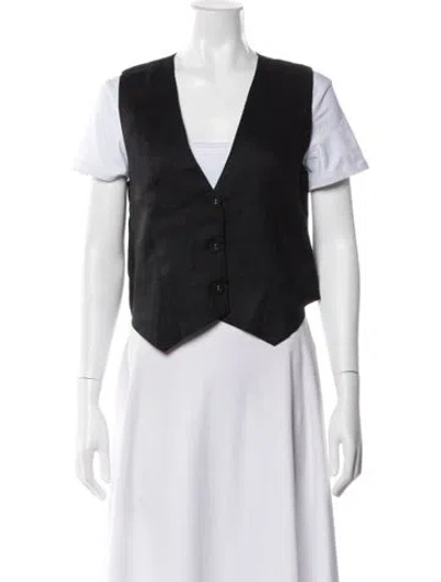 Pre-owned Dissh Linen Vest In Gray