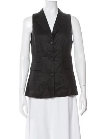 Pre-owned Dissh Linen Vest In Gray