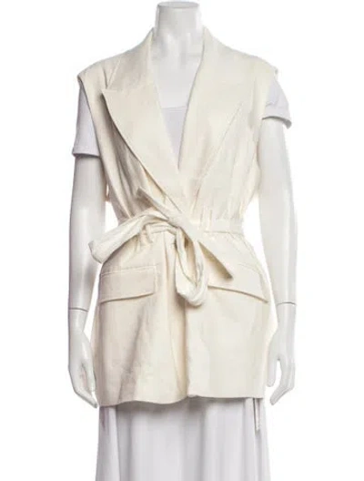 Pre-owned Dissh Linen Vest In Neutral