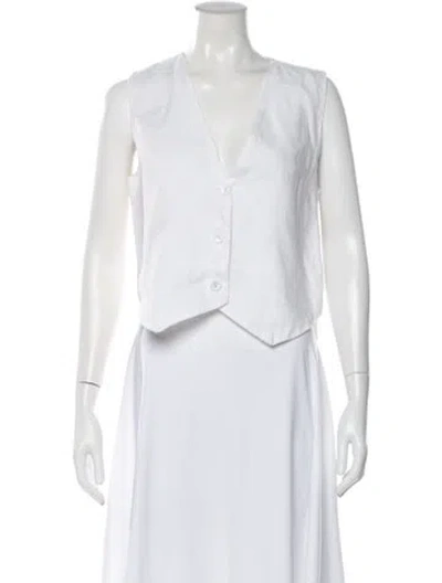 Pre-owned Dissh Linen Vest In Neutral