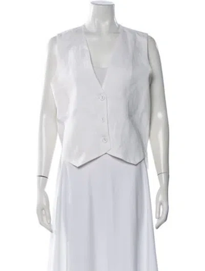 Pre-owned Dissh Linen Vest In Neutral