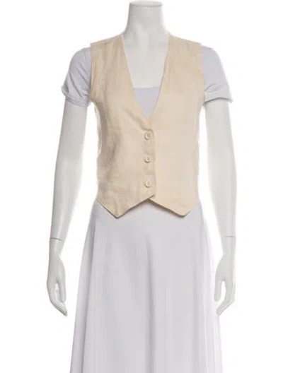 Pre-owned Dissh Linen Vest In Neutrals