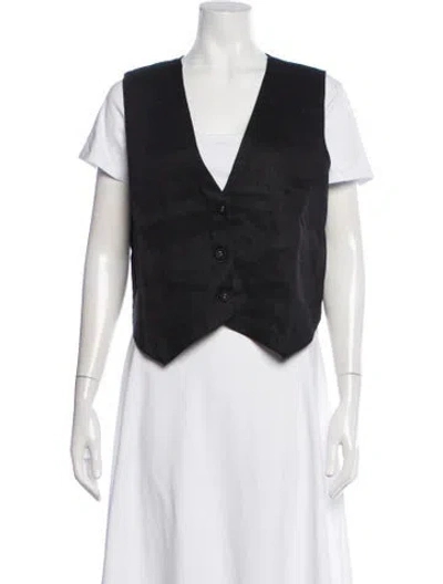 Pre-owned Dissh Linen Vest W/ Tags In Black