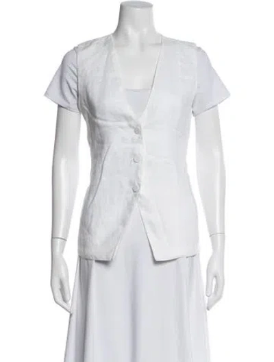 Pre-owned Dissh Linen Vest W/ Tags In Neutrals