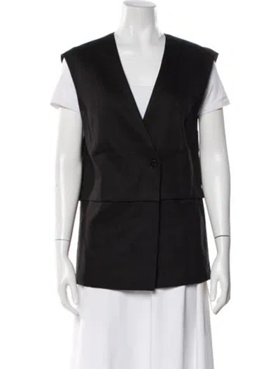 Pre-owned Dissh Linen V-neck Top In Neutral