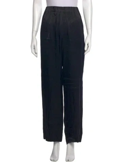 Pre-owned Dissh Linen Wide Leg Pants In Black