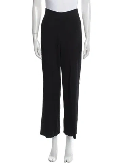 Pre-owned Dissh Linen Wide Leg Pants In Black