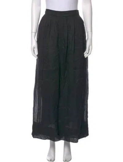 Pre-owned Dissh Linen Wide Leg Pants In Black
