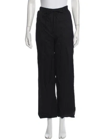 Pre-owned Dissh Linen Wide Leg Pants In Black