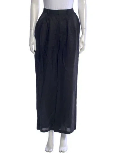 Pre-owned Dissh Linen Wide Leg Pants In Blue