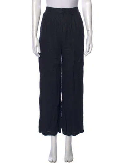 Pre-owned Dissh Linen Wide Leg Pants In Blue