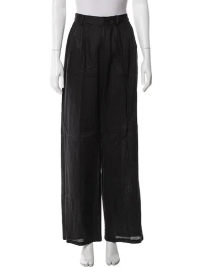 Pre-owned Dissh Linen Wide Leg Pants In Gray