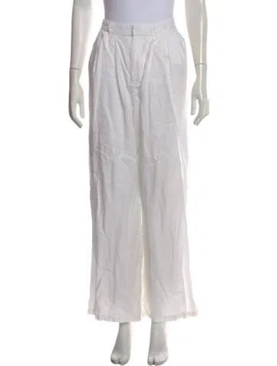Pre-owned Dissh Linen Wide Leg Pants In Grey