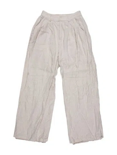 Pre-owned Dissh Linen Wide Leg Pants In Grey