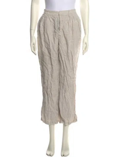 Pre-owned Dissh Linen Wide Leg Pants In Neutral