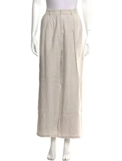 Pre-owned Dissh Linen Wide Leg Pants In Neutral
