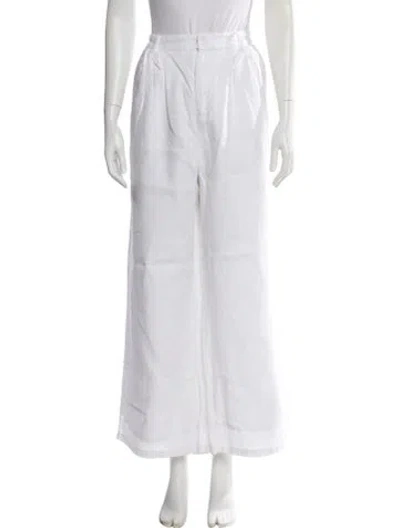 Pre-owned Dissh Linen Wide Leg Pants In Neutral