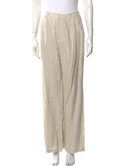 Pre-owned Dissh Linen Wide Leg Pants In Neutral