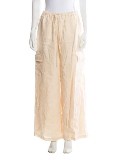 Pre-owned Dissh Linen Wide Leg Pants In Neutral
