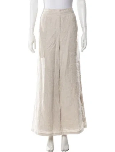 Pre-owned Dissh Linen Wide Leg Pants In Neutrals