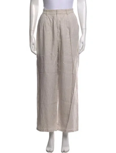 Pre-owned Dissh Linen Wide Leg Pants In Neutrals