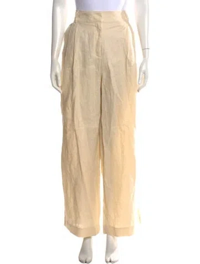 Pre-owned Dissh Linen Wide Leg Pants In Neutrals