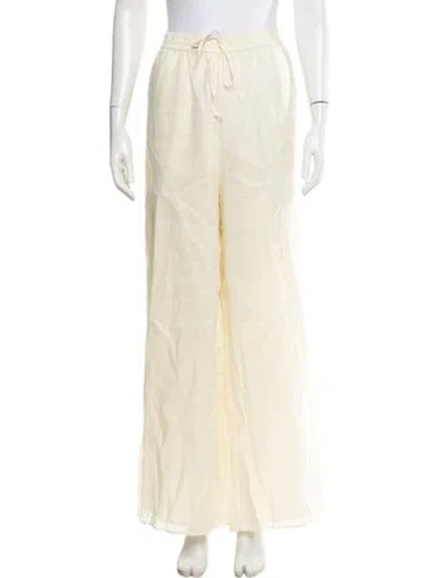 Pre-owned Dissh Linen Wide Leg Pants In Neutrals