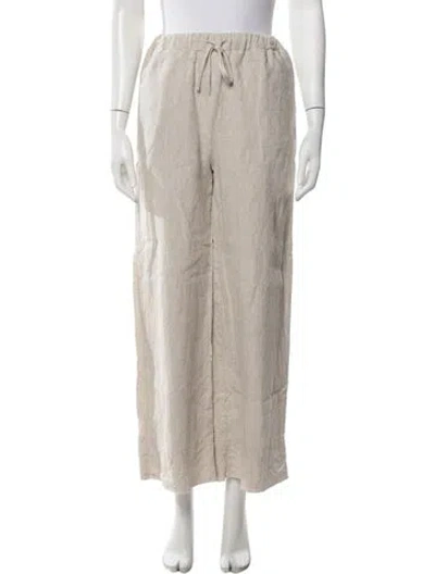 Pre-owned Dissh Linen Wide Leg Pants In Neutrals