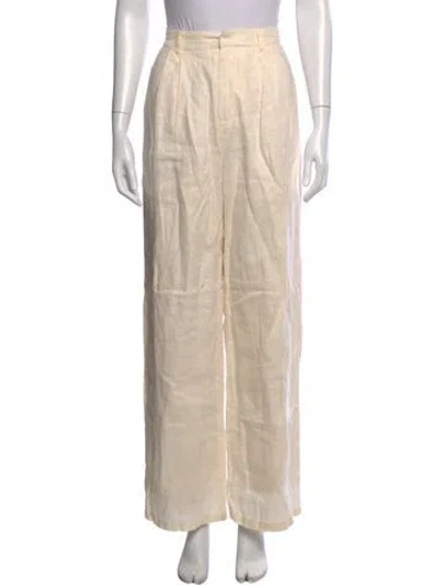 Pre-owned Dissh Linen Wide Leg Pants In Neutrals