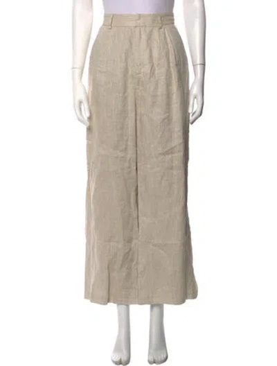 Pre-owned Dissh Linen Wide Leg Pants In Neutrals